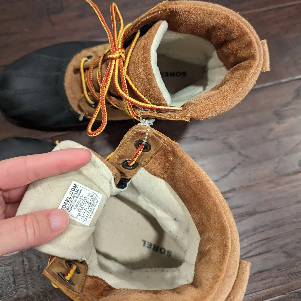 SOREL Cheyanne II Waterproof Leather lace-up duck boots snow winter boots